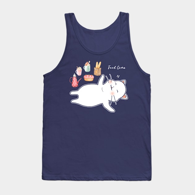 Food Coma Tank Top by Athikan